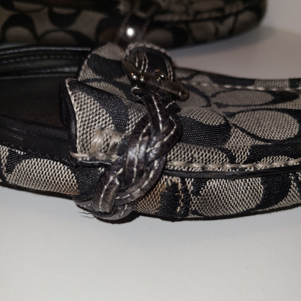 Coach Black and Gray Patterned Monogram Loafers W… - image 7